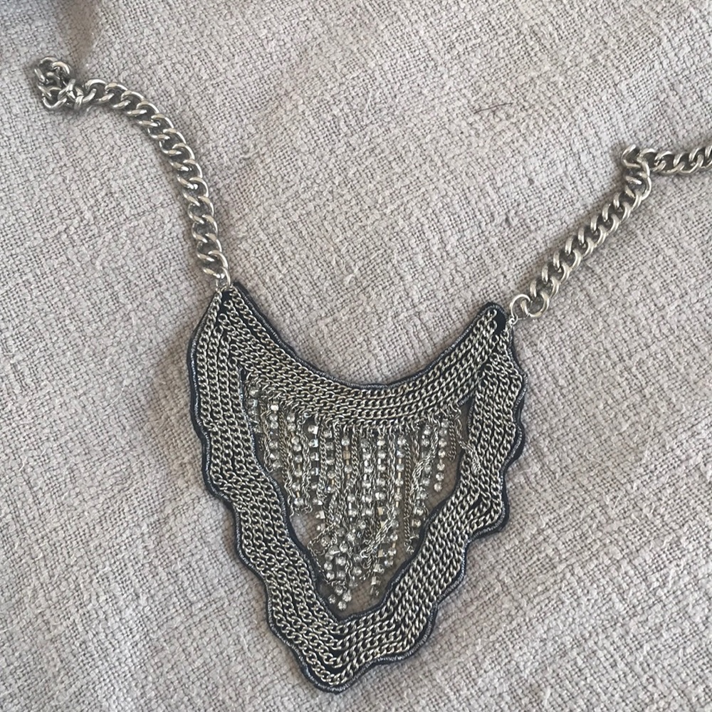 Chain bib necklace